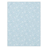 Elegant Eggshell Blue Tudor Gardens Floral Damask Tafelkleed (Voorkant)