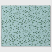 Elegant Eggshell Blue Waterverf Foliage Patroon Cadeaupapier (Vlak)