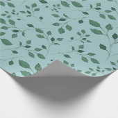 Elegant Eggshell Blue Waterverf Foliage Patroon Cadeaupapier (Hoek)