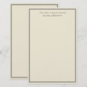 Elegant Eggshell verzonden met Love & Hugs Briefpapier (Voorkant / Achterkant)