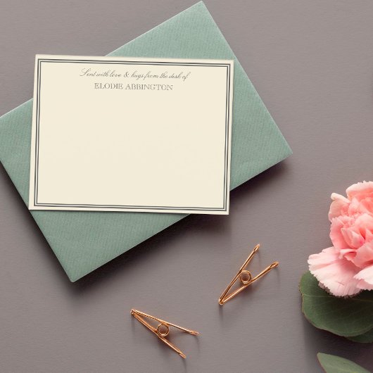 Elegant Eggshell verzonden met Love & Hugs Notitiekaartje