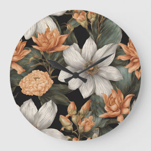 Elegant  Egyptisch geïnspireerd bloemmotief Grote Klok