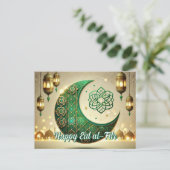 Elegant Eid al-Fitr Briefkaart Eid Mubarak Vakanti (Staand voorkant)