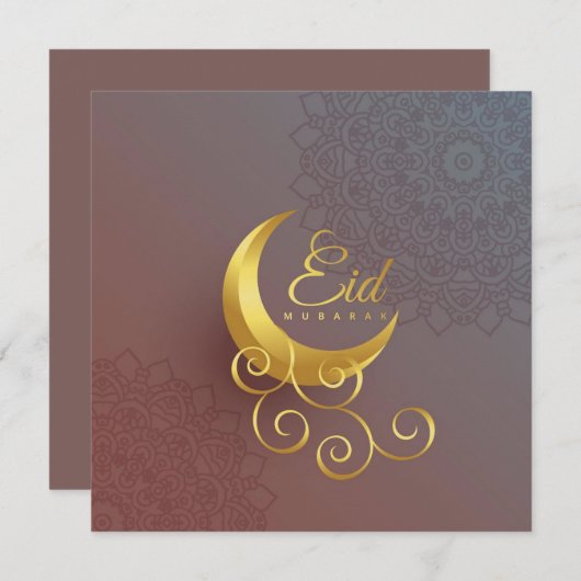 Elegant Eid al-Fitr Crescent Moon (Voorkant / Achterkant)