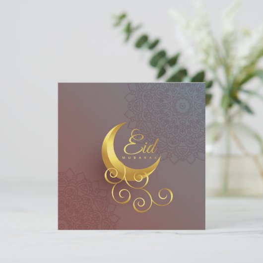 Elegant Eid al-Fitr Crescent Moon (Staand voorkant)