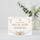 Elegant Eid Al-Fitr feest Briefkaart (Staand voorkant)