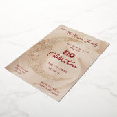 Elegant EId Celebration Eid Party Invitation Folie Feestdagenkaart (Gedraaid)