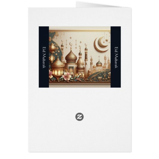 Elegant Eid Kaart – Vrede, Licht en Dankbaarheid (Achterkant)