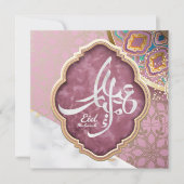 Elegant Eid Mubarak Arabische kalligrafie Feestdagenkaart (Voorkant)
