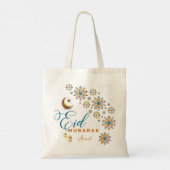 Elegant Eid Mubarak Arabische Kalligrafie Maan Ste Tote Bag (Achterkant)