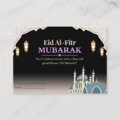 Elegant Eid Mubarak Card Informatiekaartje (Voorkant)