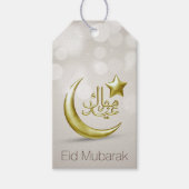 Elegant Eid Mubarak Gold Moon Star - Cadeau Label Cadeaulabel (Voorkant)