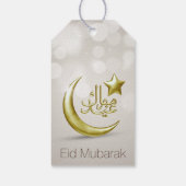 Elegant Eid Mubarak Gold Moon Star - Cadeau Label Cadeaulabel (Achterkant)