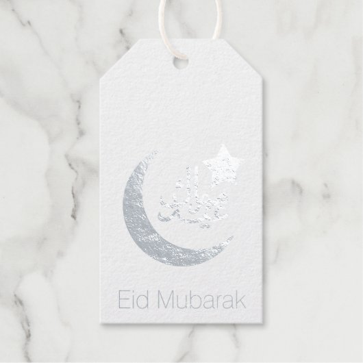 Elegant Eid Mubarak Gold Moon Star Cadeaulabels (Voorkant)