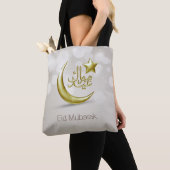 Elegant Eid Mubarak Gold Moon Star - Canvas tas (Dichtbij)