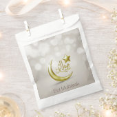 Elegant Eid Mubarak Gold Moon Star - Favor Bag Bedankzakje (Geknipt)