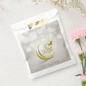Elegant Eid Mubarak Gold Moon Star - Favor Bag Bedankzakje (Gezegeld)