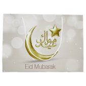 Elegant Eid Mubarak Gold Moon Star - Laatste cadea Groot Cadeauzakje (Achterkant)