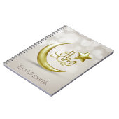 Elegant Eid Mubarak Gold Moon Star - Notitieboek (Linkerzijde)