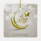 Elegant Eid Mubarak Gold Moon Star - Ornament (Achterkant)