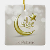 Elegant Eid Mubarak Gold Moon Star - Ornament (Voorkant)