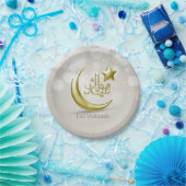 Elegant Eid Mubarak Gold Moon Star - Papieren Bord (Feest)