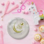 Elegant Eid Mubarak Gold Moon Star - Papieren Bord (Feest)