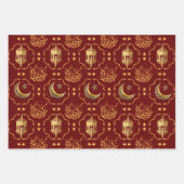 Elegant Eid Mubarak Kalligrafie goud Inpakpapier Vel (Voorkant 3)