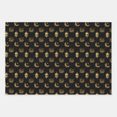 Elegant Eid Mubarak Kalligrafie goud zwart blauw Inpakpapier Vel (Voorkant 2)