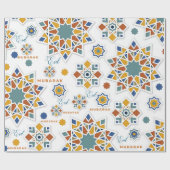 Elegant Eid Mubarak Kalligrafie kleurrijk Cadeaupapier (Vlak)