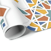 Elegant Eid Mubarak Kalligrafie kleurrijk Cadeaupapier (Rol Hoek)