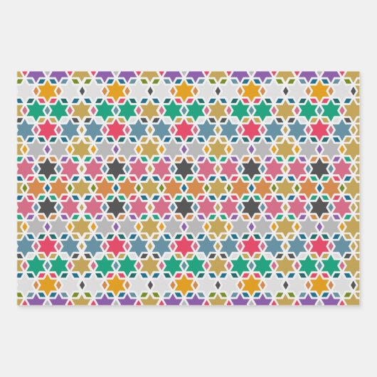 Elegant Eid Mubarak Kalligrafie kleurrijk Inpakpapier Vel (Voorkant 3)