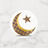 Elegant Eid Mubarak Kalligrafie Maan Sterren Confetti (Kleine voorkant)