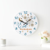 Elegant Eid Mubarak Kalligrafie Maan Sterren Grote Klok (Huis)