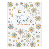 Elegant Eid Mubarak Kalligrafie Maan Sterren Tafelkleed (Voorkant)