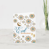 Elegant Eid Mubarak Maan Sterren Bedankkaart (Voorkant)