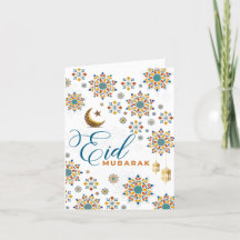 Elegant Eid Mubarak Maan Sterren