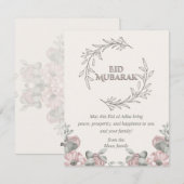 Elegant Eid ul Adha Kaart met Floral Design (Voorkant / Achterkant)