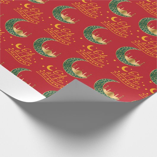Elegant Eid Wrapping Paper 6ft Roll Cadeaupapier (Hoek)