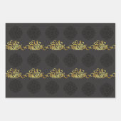 Elegant Eid Wrapping Paper Mandala Zwart & Goud (Voorkant)
