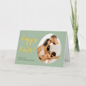 Elegant Eieren met aangepaste foto en naam "Happy  Folie Wenskaart (Voorkant)