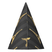 Elegant Eiffel Tower France Yellow Black Vertical Feesthoedjes (Achterkant)