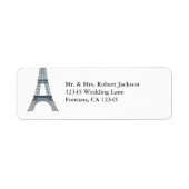 Elegant Eiffel Tower Label (Voorkant)