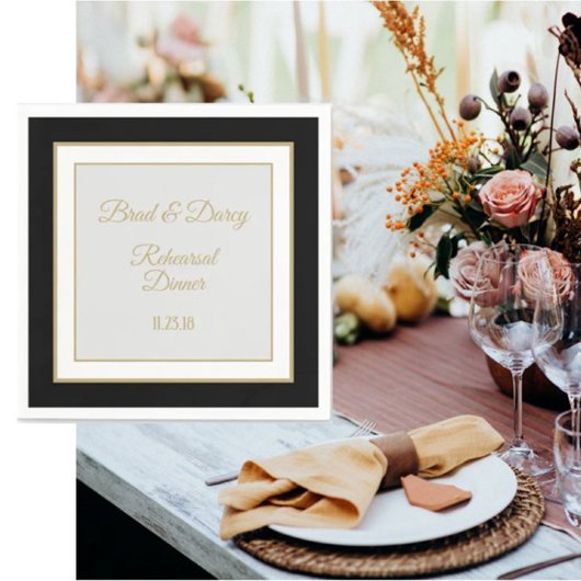 Elegant. Eigen servetten voor repetitie