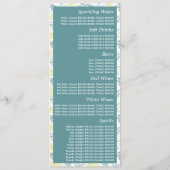 Elegant eiken boom, restaurant Slimline Menu (Achterkant)