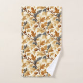 Elegant Eikenblad & Denneappel Herfstpatroon Bad Handdoek (Handdoek)