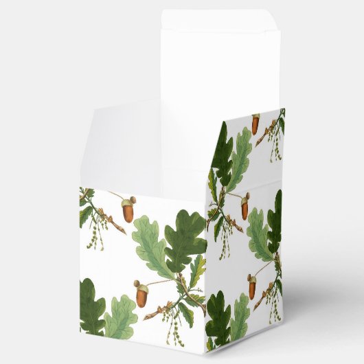 Elegant eikenblad en eikel bedankdoosjes (Geopend)