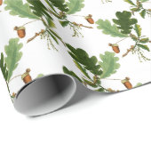 Elegant eikenblad en eikel cadeaupapier (Rol Hoek)