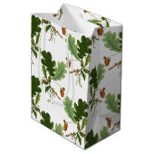 Elegant eikenblad en eikel medium cadeauzakje (Achterkant Gekanteld)