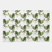 Elegant eikenblad en eikel theedoek (Horizontaal)